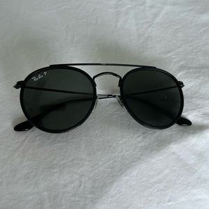 Rayban Round Double Bridge Polarized Sunglasses